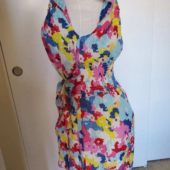 NEW Y2K Juicy Couture Angel Maisey Silk Cotton Floral Dress Women's Size Petite - Picture 6 of 12